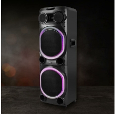 Акустическая система MIDI / Портативная беспроводная блютуз колонка Ginzzu GM-204 с Bluetooth, 200Вт, LED-дисплей, 2 USB, microSD, FM-радио, пульт ДУ, эквалайзер 6 полос, X-BASS, TWS, Караоке в ДНР