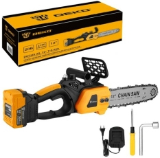 Бесщеточная аккумуляторная цепная пила Deko DKCHS 20, 12