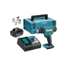 Аккумуляторный строительный фен Makita DHG180RT1J 4 насадки, кейс в ДНР