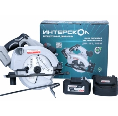 Аккумуляторная дисковая пила ИНТЕРСКОЛ ДПА-165/18ВМ, 18 В, 165 мм, 5000 об/мин, с АКБ 4 Ач и ЗУ (762.4.1.70) в ДНР