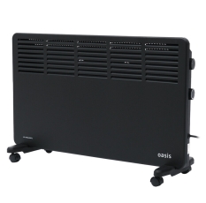 Обогреватель (конвектор) OASIS KM-20B, 1000/2000 Вт, до 25 м2, чёрный, Х-образный элемент в ДНР