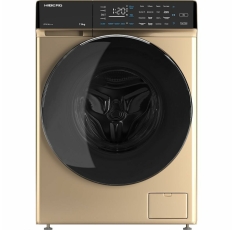 Стиральная машина HIBERG i-DDQ9 - 712 G, инвертор, прямой привод, 7 кг загрузка, 1200 об/мин, 16 программ, Золотистый в ДНР