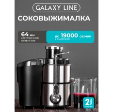 Центробежная соковыжималка GALAXY GL0809, 1200Вт, 2 скорости, нержавеющая сталь в ДНР