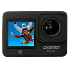 Экшн-камера DIGMA DiCam 880, 12МП, 3840x2160, 900 мА·ч, черный в ДНР