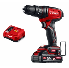 Ударная дрель-шуруповерт ЗУБР, 20 В, 40 Н м, 1 АКБ LMS (2 А ч) ДШУ-40-21 в ДНР