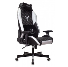 Кресло геймерское Knight Neon черный/серебряный соты эко. кожа с подголов. крестовина металл в ДНР