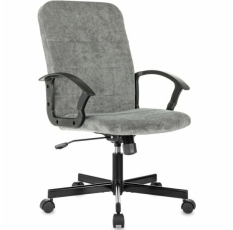 Кресло Бюрократ Triest Fabric серый Light-19 крестов. металл черный в ДНР