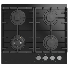 Варочная панель газовая EVELUX HEG 650 BG, черная, официальная гарантия в ДНР