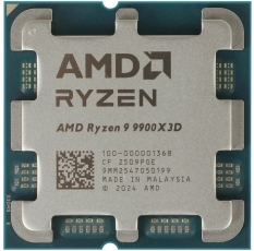 Процессор AMD Ryzen 9 9900X3D, 4.4ГГц, (Turbo 5.5ГГц), 12-ядерный, L3 128МБ, Сокет AM5, OEM в ДНР