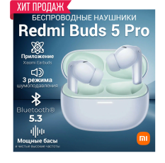 Наушники беспроводные Xiaomi Redmi Buds 5 Pro Aurora Purple, ANC, влагозащита в ДНР