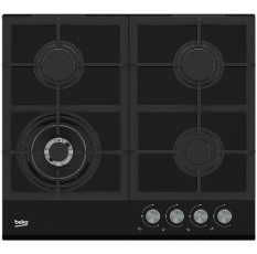 Газовая варочная панель Beko HILW64235S 59 см, 4 конфорки электроподжиг газконтроль, черный в ДНР
