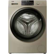Узкая стиральная машина Haier HW70-BP12959GE, инверторная, загрузка 7 кг, управление со смартфона, золотой в ДНР