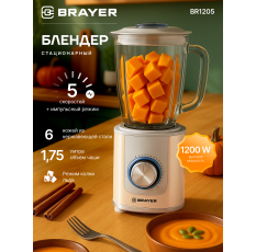 Блендер настольный BRAYER BR1205, 1200 Вт 5 скоростей, чаша 1,75 л в ДНР