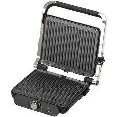 Электрогриль HYUNDAI HYG-3041, 2000 Вт, поддон для сбора жира, антипригарное покрытие, черный в ДНР