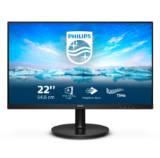 Монитор PHILIPS 222V8LA (00/01) LCD 21.5 [16:9] 1920х1080(FHD) VA, nonGLARE, 250cd/m2, H178°/V178°, 3000:1, 50M:1, 16,7 миллионов цветов, 4ms, VGA, 1,4, DP, Tilt, Speakers, 3Y, Black в ДНР