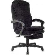 Кресло руководителя Бюрократ T-9950MSG-F Fabric черный Light-20 крестов. пластик подст. для ног в ДНР