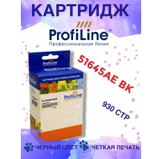 Картридж ProfiLine 51645AE BK, черный, для HP в ДНР