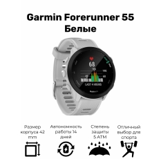 Смарт часы Garmin Forerunner 55, белые (010-02562-11) в ДНР