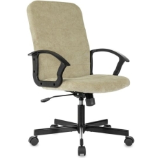 Кресло Бюрократ Triest Fabric песочный Light-21 крестов. металл черный в ДНР