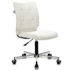 Кресло офисное Бюрократ CH-330M/VELV20 без подлокотников молочный крестовина металл в ДНР