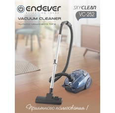 Пылесос Endever VC-252, сухая уборка, мощность всасывания 350Вт, объём пылесборника 2,5л в ДНР