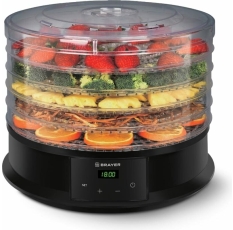 Сушилка для овощей BRAYER, 250 Вт, 5 поддон, разм 32*32 см, регул темп, тайм 48ч BR1902 в ДНР