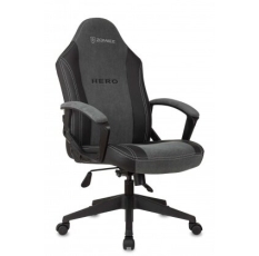 Кресло игровое Zombie Hero серый текстиль/эко. кожа крестов. пластик в ДНР