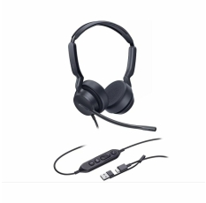 Гарнитура Yealink UH42 Dual UC USB-C/A, проводная, HD, шумоподав. LED, USB-C/A, 2389100 в ДНР