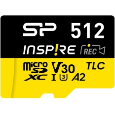 SP512GBSTXLA2V1N / Карта памяти microSDXC UHS-I U3 Silicon Power Inspire 512 ГБ, 170 МБ/с, Class 10, в ДНР