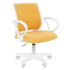 Детское компьютерное кресло CHAIRMAN KIDS 112 с подлокотниками, ткань букле barni лимон, стул для школьника, газлифт в ДНР