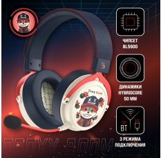 Наушники игровые A4Tech Bloody MR595 Proxy Boom, бежевый/черный, мониторные, Bluetooth/радио в ДНР