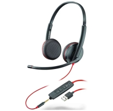 Наушники с микрофоном PLANTRONICS Blackwire C3225, черный/красный в ДНР