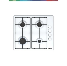 Газовая варочная панель Bosch PBP6C2K80O белого цвета, 4 конфорки, газ-контроль в ДНР