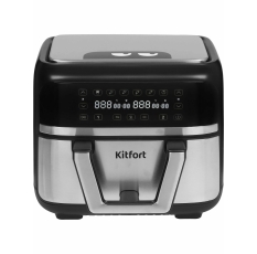 Аэрогриль Kitfort KT-2247, черный/серебристый, 2850 Вт, антипригарное покрытие чаши в ДНР