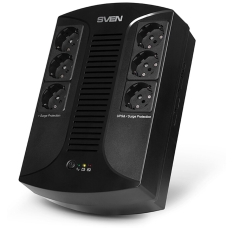 Источник бесперебойного питания Sven UP-L1000E, 6 розеток (3х UPS/сетевой фильтр + 3x сетевой фильтр), 1000ВA, 510Вт в ДНР