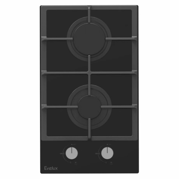 Технопапа · Газовая варочная панель Evelux HEG 360 BG ширина 30 см, автоматический электроподжиг, черный
