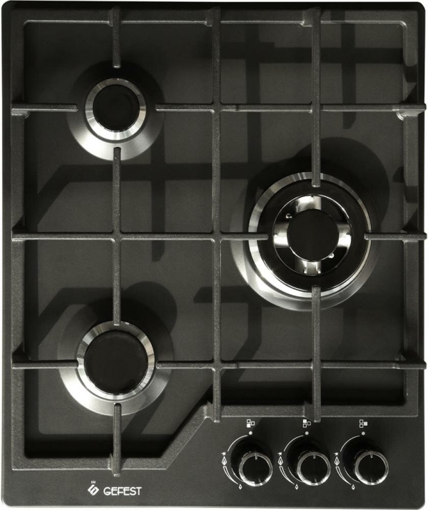 Технопапа · Газовая варочная панель GEFEST ПВГ 1100 К2, 3 конфорки, с газ-контролем, черная
