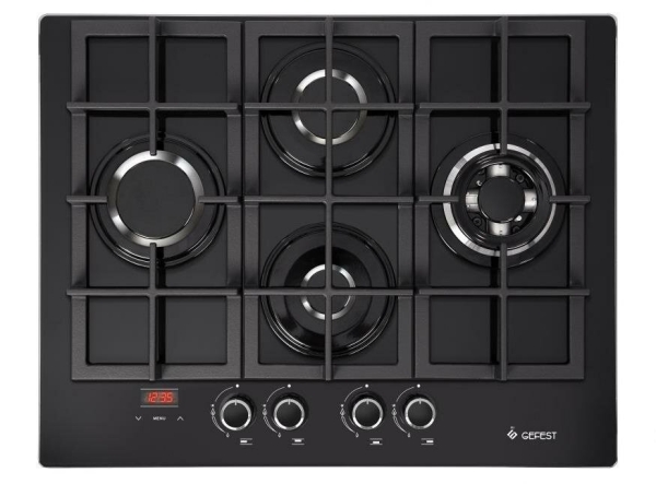 Технопапа · Газовая варочная панель GEFEST ПВГ 2231-02 Р3, черная, 4 конфорки