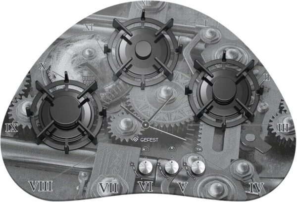 Технопапа · Газовая варочная панель GEFEST СН 2120 К1 серый (стеклянная поверхность, электророзжиг, система "газ-контроль")