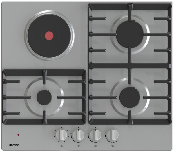 Технопапа · Комбинированная варочная панель Gorenje GE681X 60 см, 4 конфорки газконтроль, серебристый