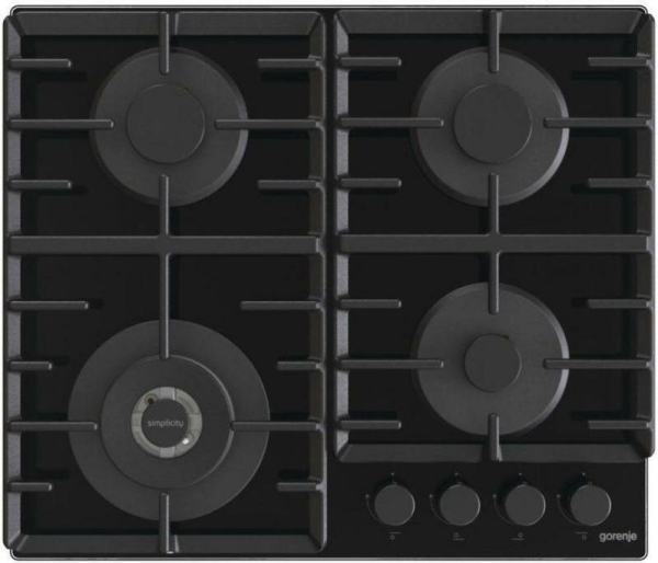 Технопапа · Варочная панель Gorenje GTW642SYB, 4 газовых конфорки, газ-контроль, электроподжиг, закаленное стекло