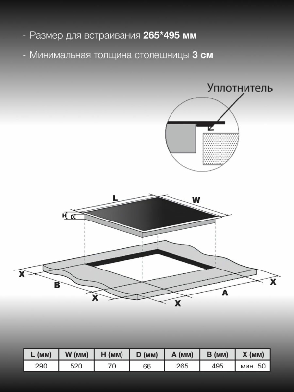 Технопапа · Индукционная варочная поверхность Hyundai HHI 3772 GR серебристый