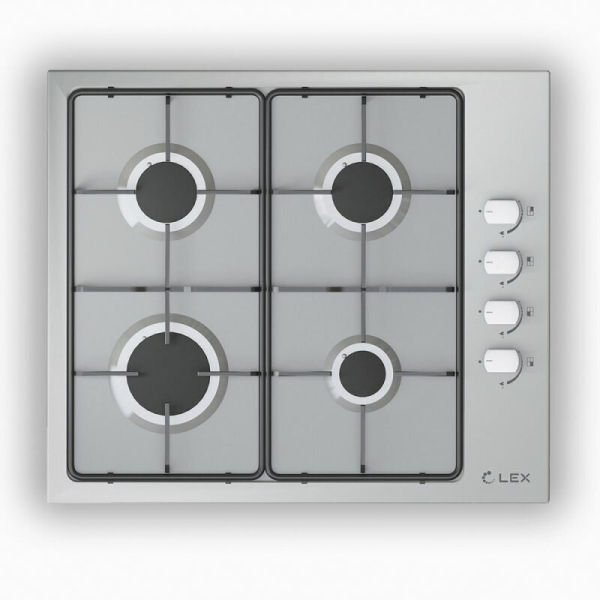 Технопапа · Газовая варочная поверхность Lex GVS 644-1 IX нержавеющая сталь