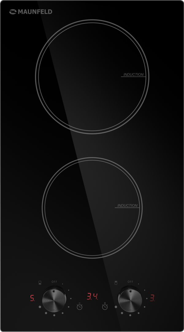 Технопапа · Индукционная варочная панель MAUNFELD CVI292MBK2 черный, 2 конфорки, распознание посуды, мощность 3200Вт