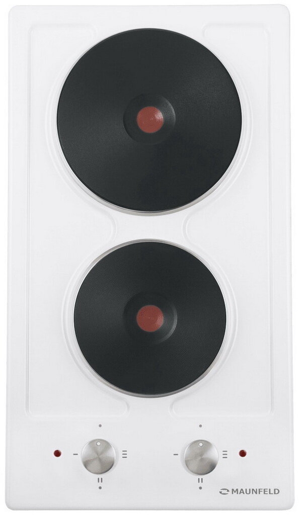 Технопапа · Электрическая варочная панель Maunfeld EEHE.32.4W 29 см, 2 конфорки эмаль, белый