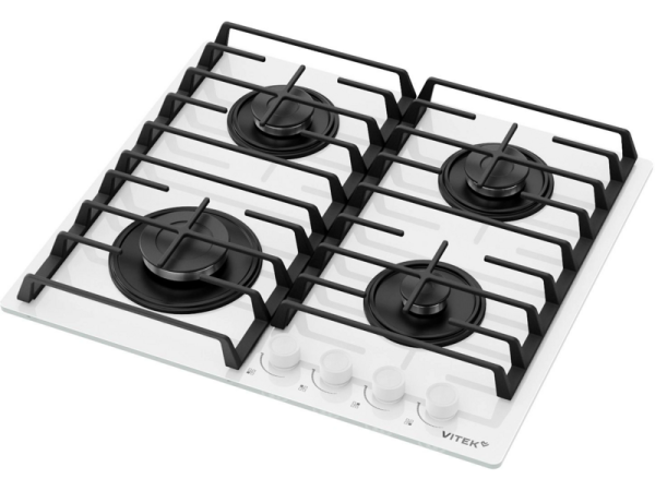 Технопапа · Газовая варочная поверхность Vitek VGH 6420 WG стекло белое