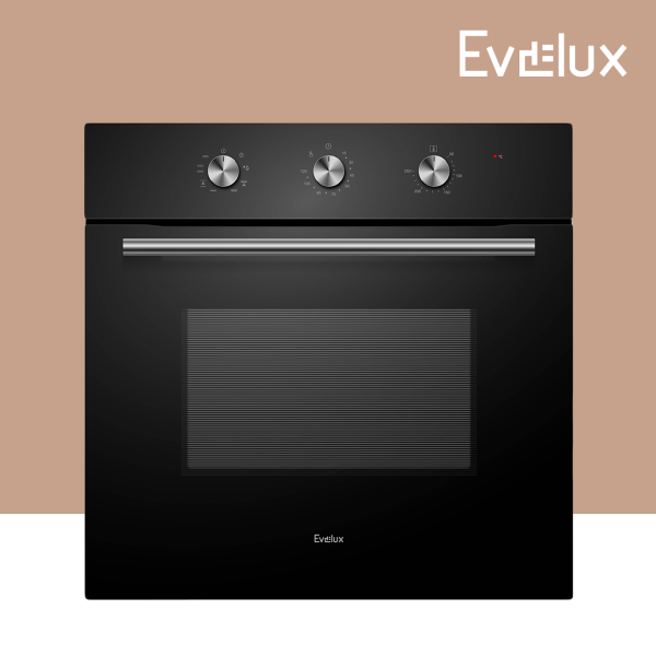 Технопапа · Электрический духовой шкаф Evelux EO 620 B ширина 60 см, объем 65 л, гриль, конвекция, 8 режимов, черный
