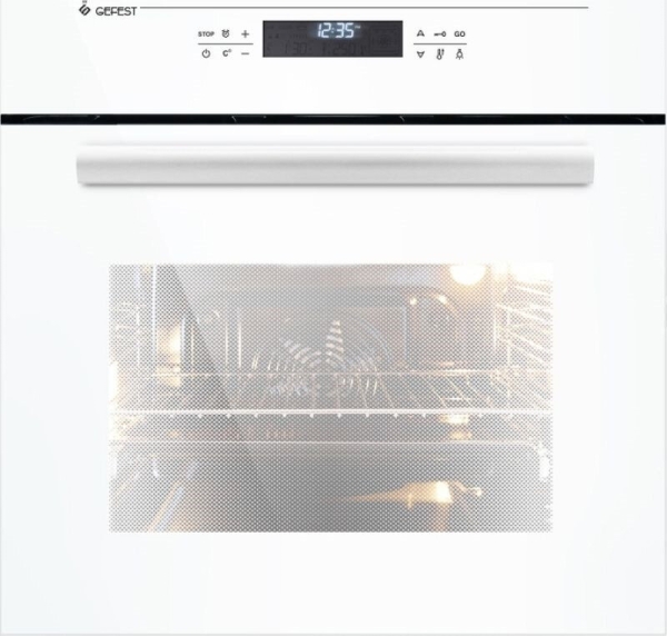 Технопапа · Электрический духовой шкаф GEFEST ЭДВ ДА 622-04 БS, объем 55 литров, с грилем, с конвекцией, белый