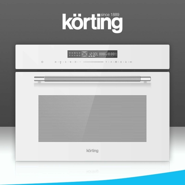 Технопапа · Духовой шкаф Korting OKB 3260 CSGW MW ширина 60 см, объем 50 литров, гриль, конвекция, СВЧ, 8 режимов, белый