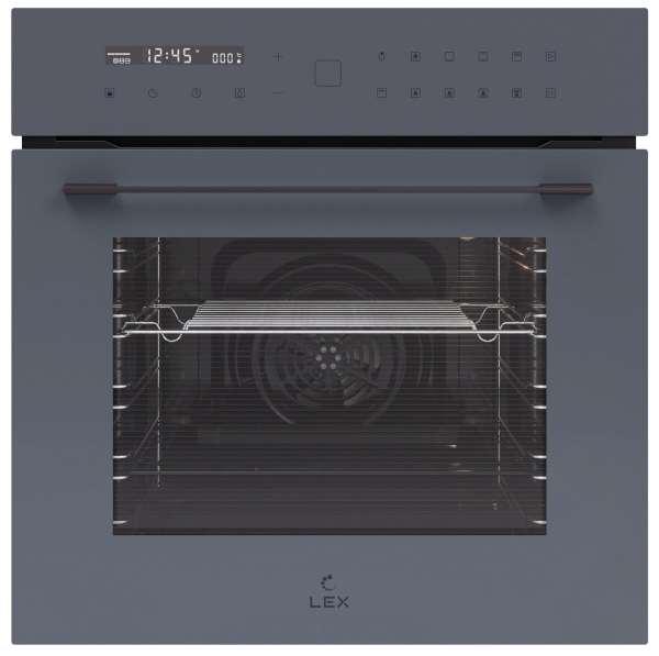 Технопапа · Электрический духовой шкаф LEX EDS 101 GR 59 см, 61 л гриль конвекция, серый